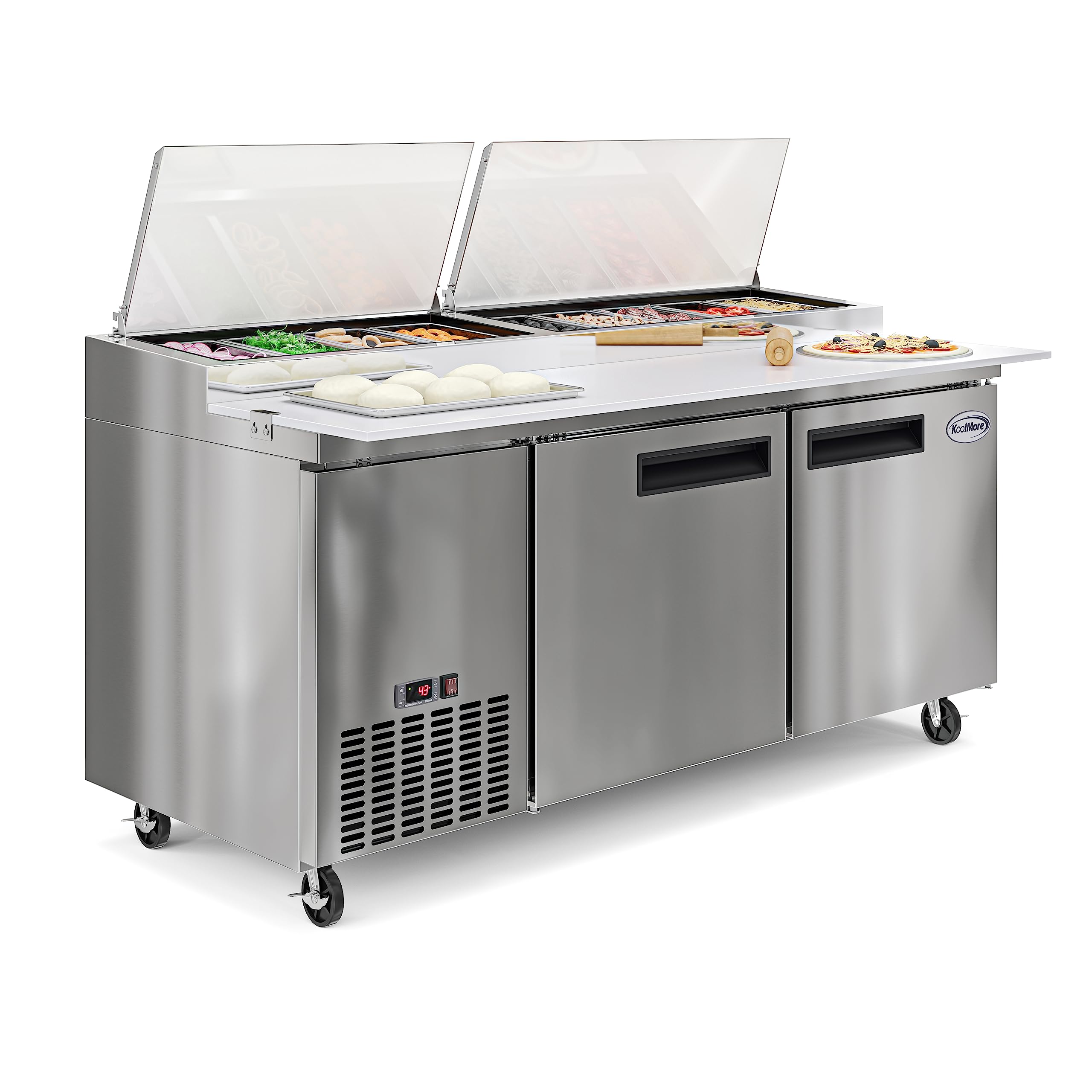 Amazon.com: KoolMore 71 in. Commercial Pizza Prep Table with Built