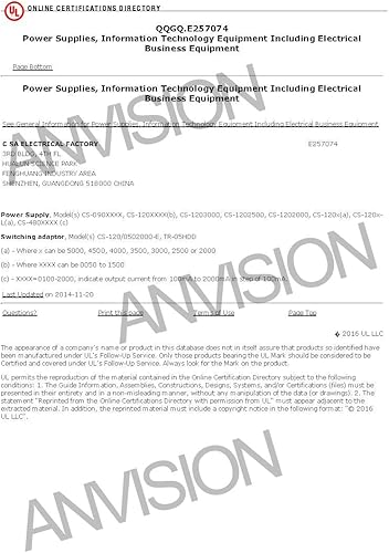 Miniatura 4 de ANVISION Paquete de 2 enchufes de fuente de alimentación de CA a CC de 12 V 3 A, 0.217 in x 0.083 in para tiras de luz LED, cámara de seguridad DVR