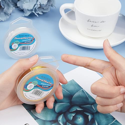 Miniatura 4 de BENECREAT - Bobina de alambre resistente al deslustre dorado o plateado