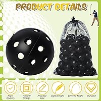 Vista 3 de Paquete de 80 pelotas de práctica de golf con vuelo limitado de 42 mm, pelota de entrenamiento de golf de plástico hueca con flujo de aire