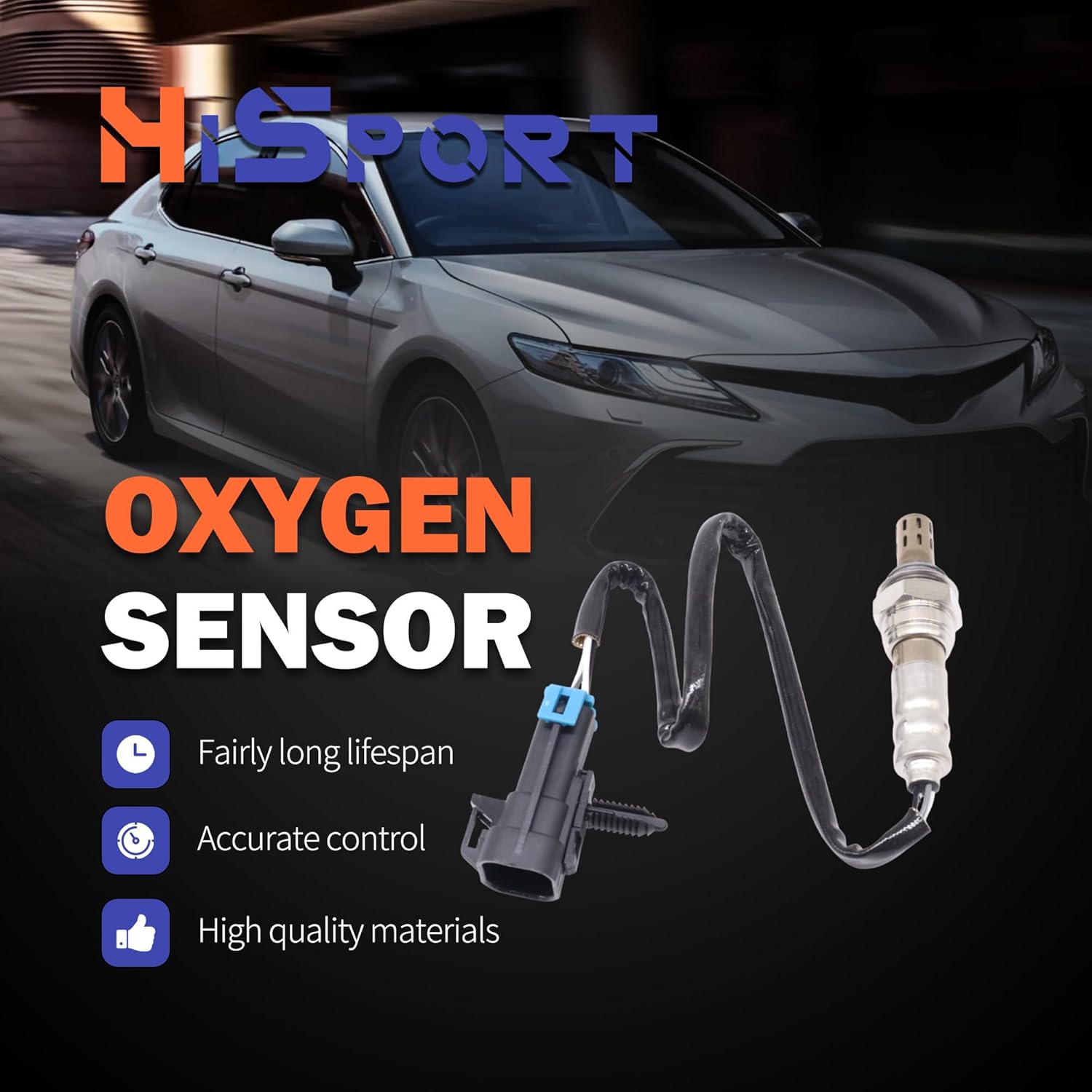 HiSport 250-24704 Oxygen Sensor Compatible with Buick Lucerne Rainier, Cadillac DTS, Chevrolet Captiva Sport Equinox HHR Malibu Orlando Silverado 1500, GMC Envoy, Hummer H2, Isuzu Ascender, Pontiac G6