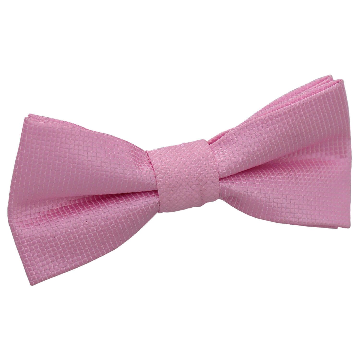 Dqt Boys Light Pink Solid Check Pre-Tied Bow Tie - Wedding Page Formal