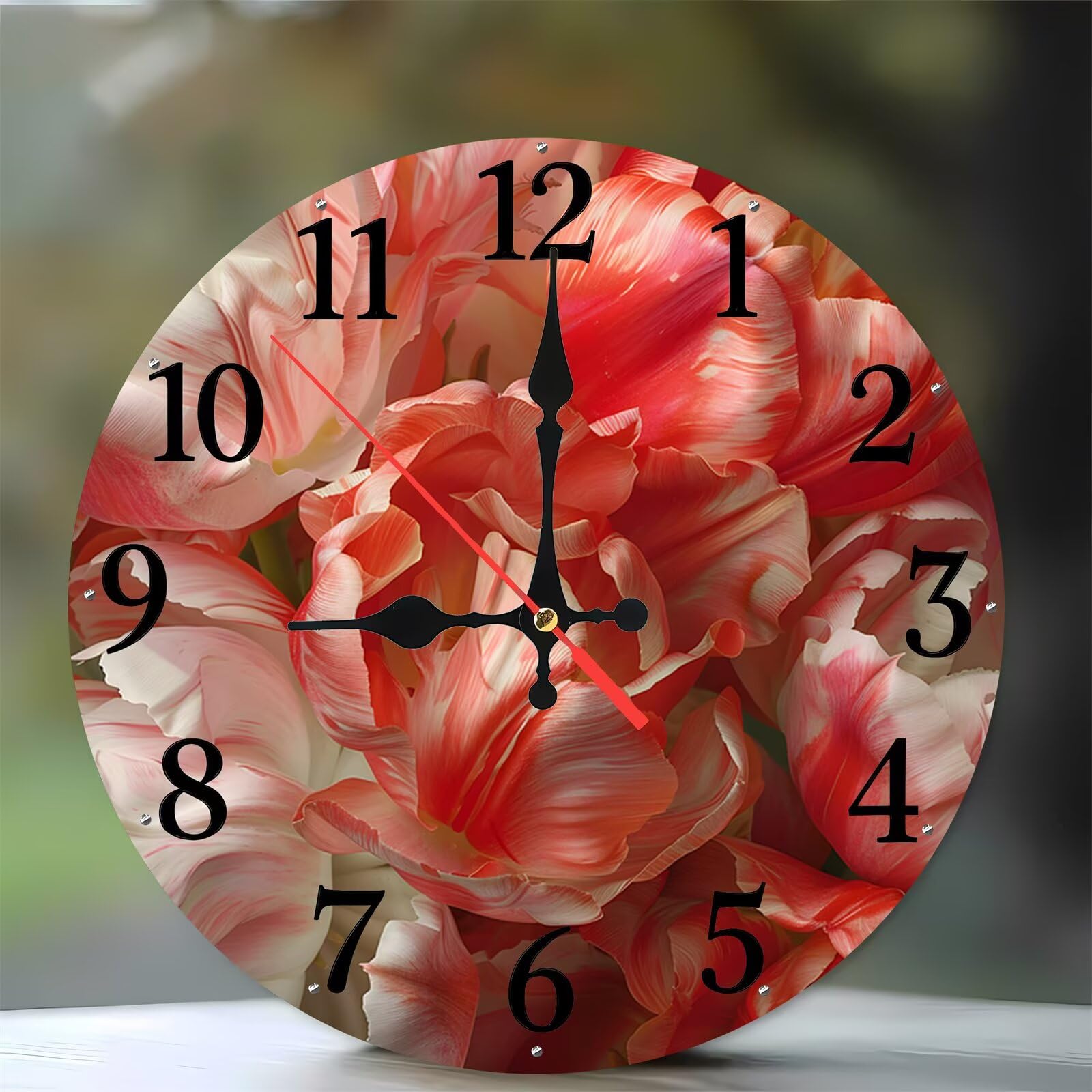 Horloge murale silencieuse en bois pour éliminer le tic-tac dans le salon