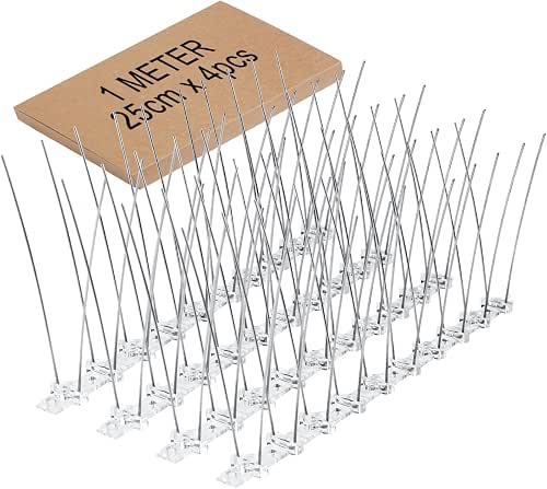 Bird Spikes, Bird Deterrent, 4 Strip Stainless Steel Anti Bird