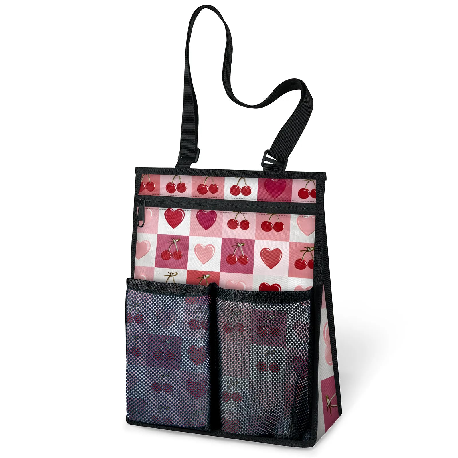 Hanxuanyifan Cherry Shower Caddy Bag Portable Gym Shower Bags Sport Travel Bath Organizer for College Dorm Swimming Camping