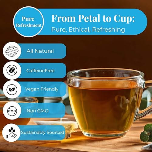 Miniatura 3 de Akshit - Bolsas de té de eucalipto, 75 bolsas de té, té de eucalipto, té de eucalipto de hierbas con hojas de eucalipto secas, sin azúcar, vegano,