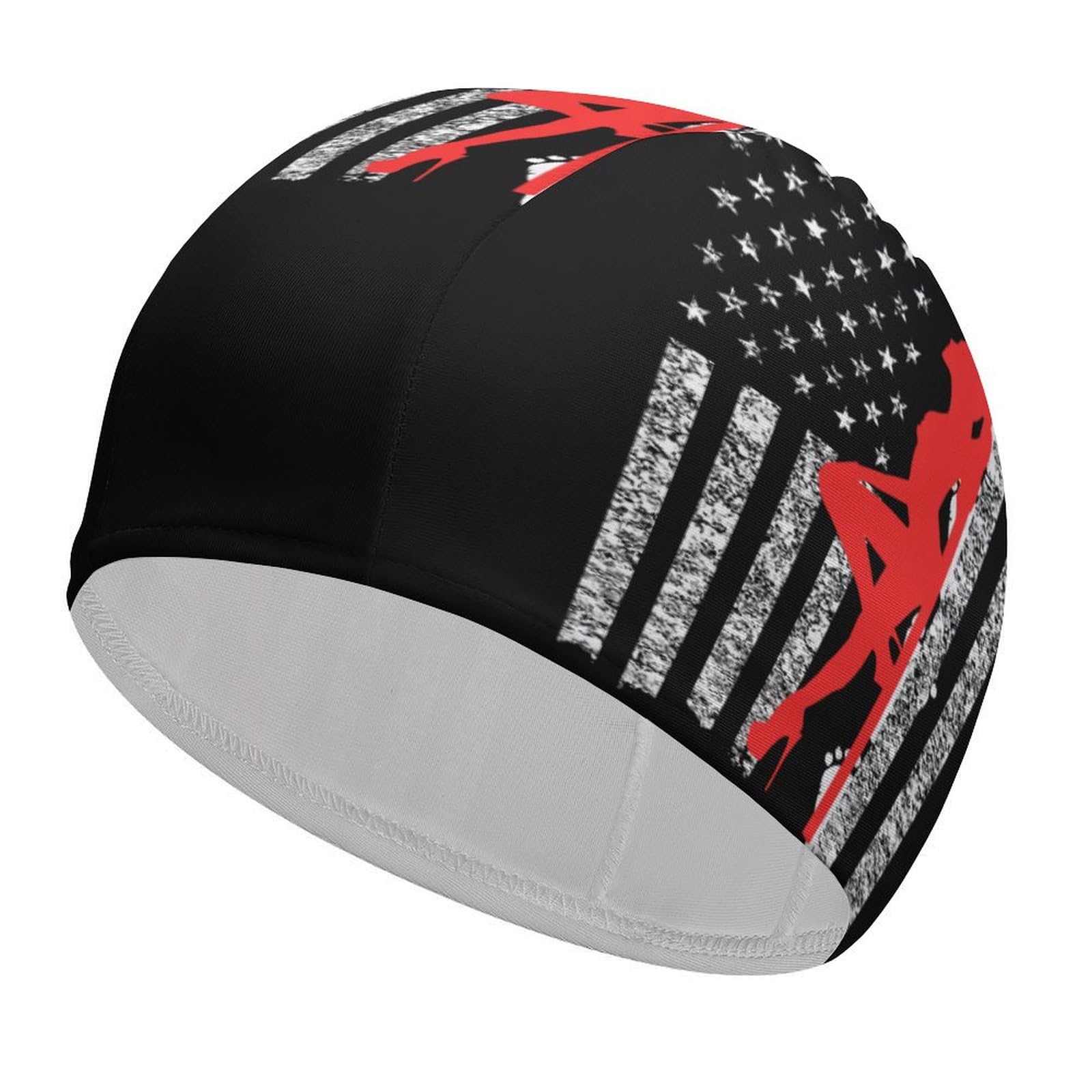 Pole Dancer Stripper America Flag Swim Cap for Women Men Waterproof Adults Swimming Caps Bathing Cap for Long Short Hair