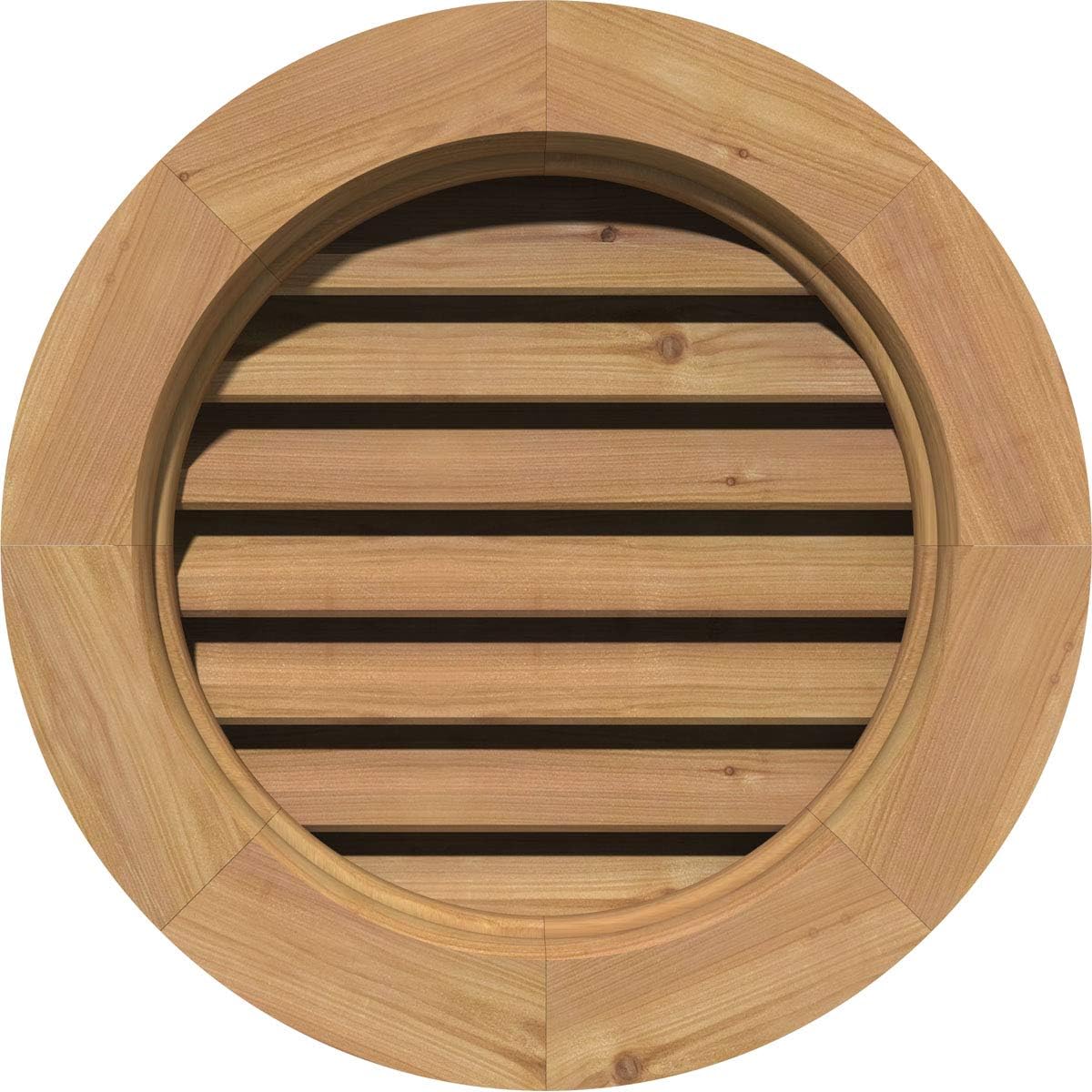 Ekena Millwork GVWRO26X2600SFUWR Round Gable Vent Gable Vent, 26"W x 26" (31"W x 31"H Frame Size), Western Red Cedar, Unfinished
