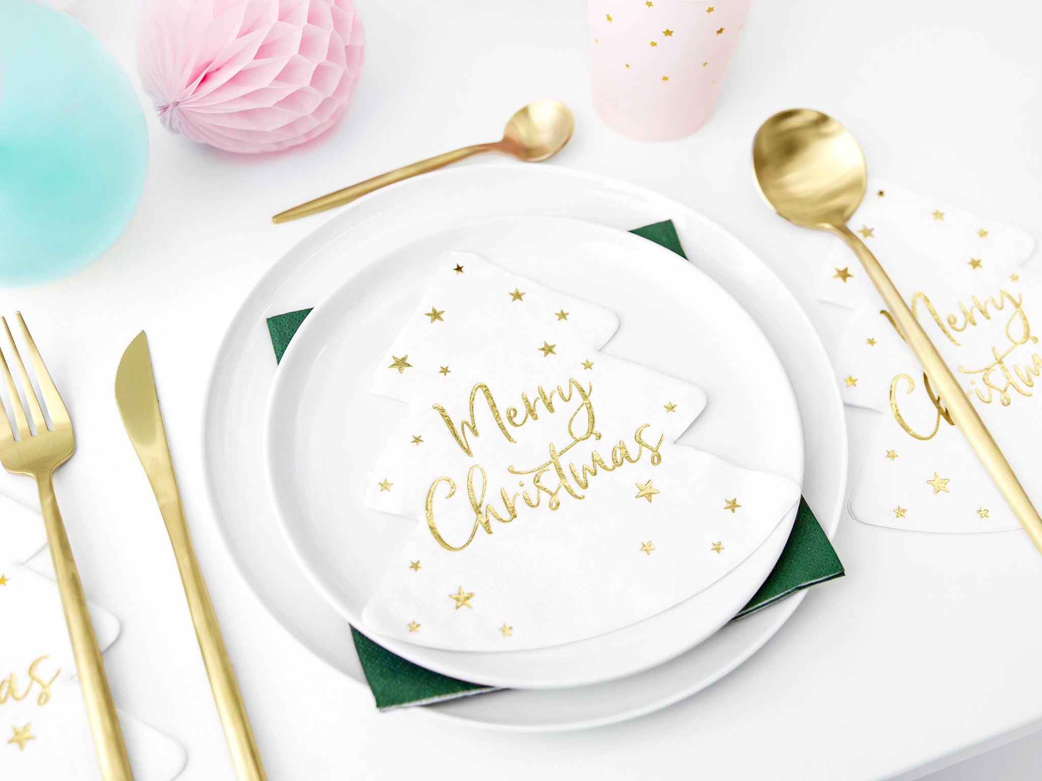 Kalolary Kersttafelservies Set, Papieren Borden en Servetten Sets Rood Buffalo Plaid Pickup Truck Kerstboom Feestdecoraties Servies Set (Rode Auto en Groene Boom