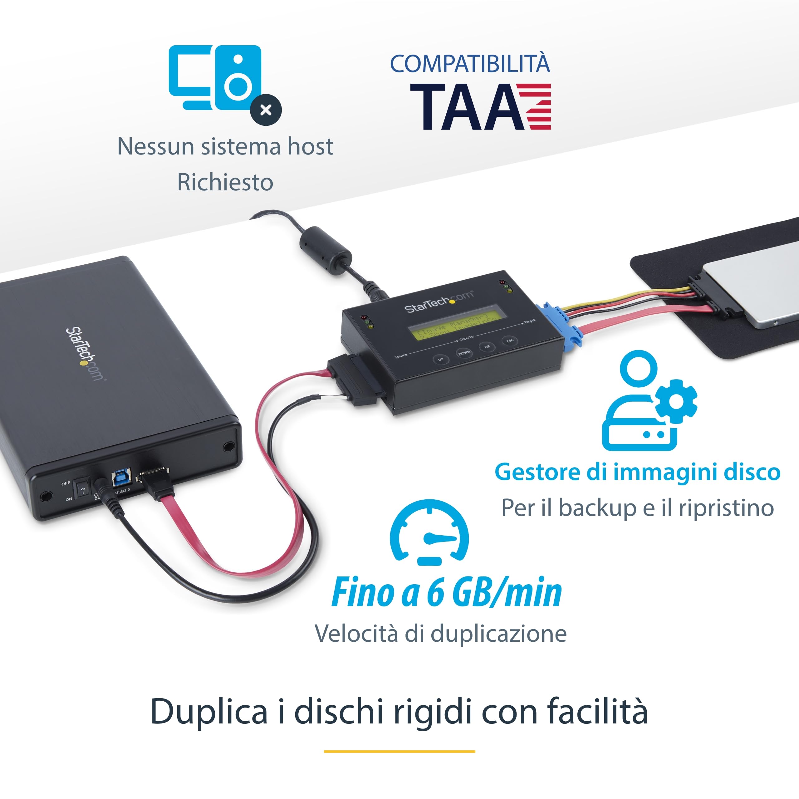 StarTech.com Hard Disk Docking Station - Scaffale per Backup e Recupero - Dettaglio