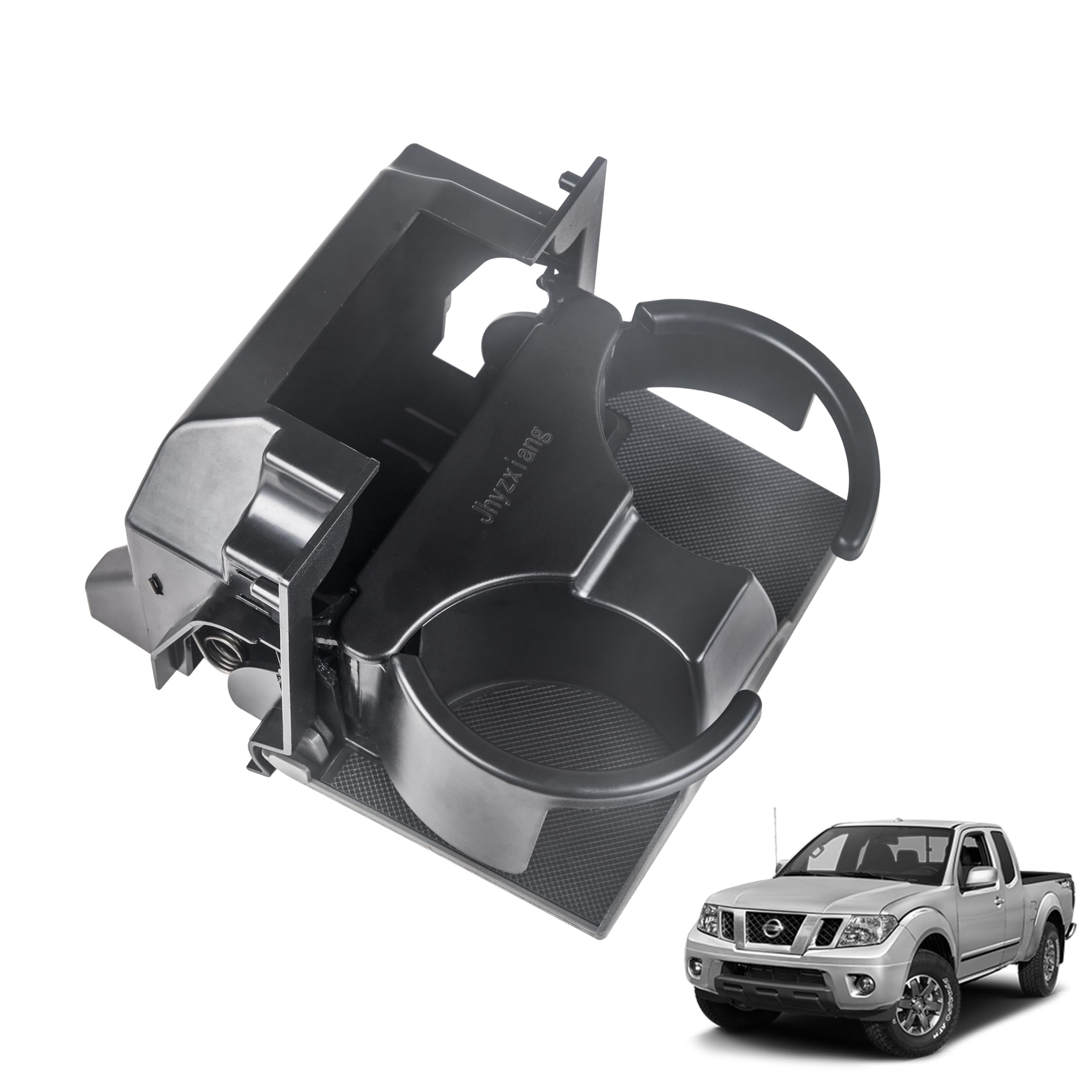 Jhyzxiang Console Cup Holder Compatible with Nissan Pathfinder 2005-2012, Nissan Xterra 2005-2015, Nissan Frontier 2005-2019, Replaces 96965-ZS00A