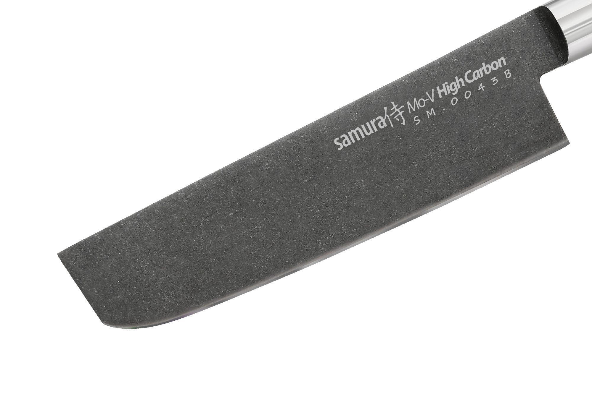 Samura MO-V Steinwasch Nakirimesser 167 mm - Exklusives japanisches Küchenmesser aus hochwertigem Stahl für exakte und präzise Schneidearbeiten