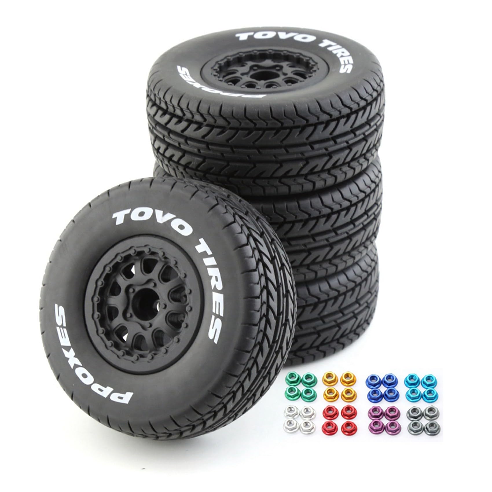 8 sztuk 112 mm 1/10 krótkie opony do samochodów ciężarowych z łbem sześciokątnym 12 mm do SENTON VKAR 10SC RC Car