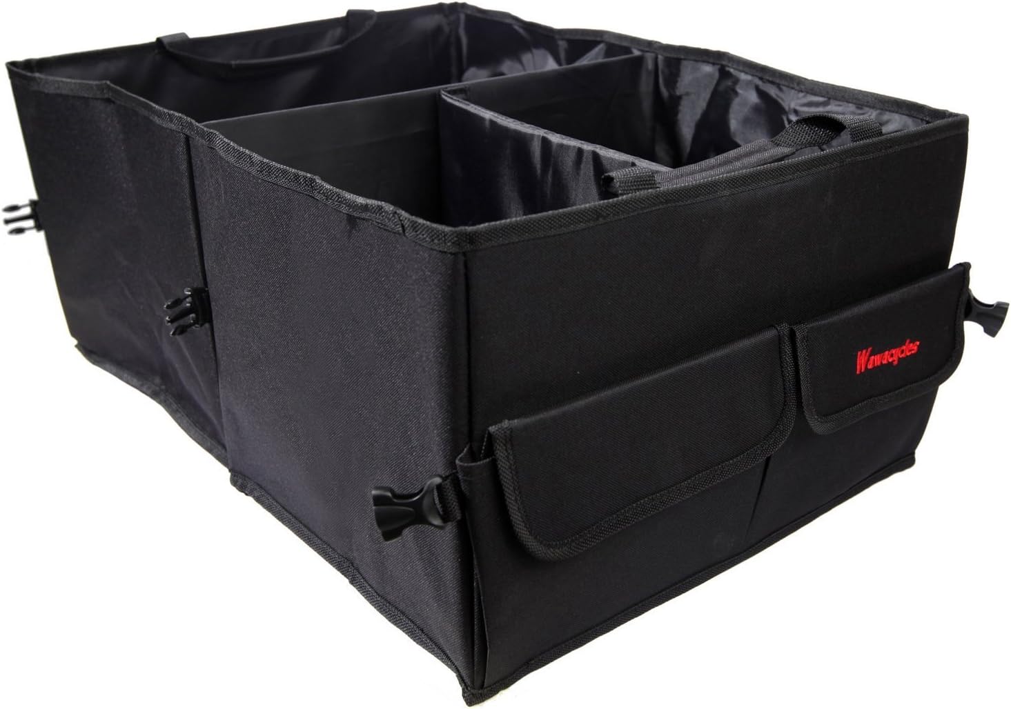 WawaAuto Multipurpose Portable Cargo Storage Bag with Removable Hard Botton, Non Slip Bottom Strips To Prevent Sliding, Leak Proof Trunk Organizer For SUV