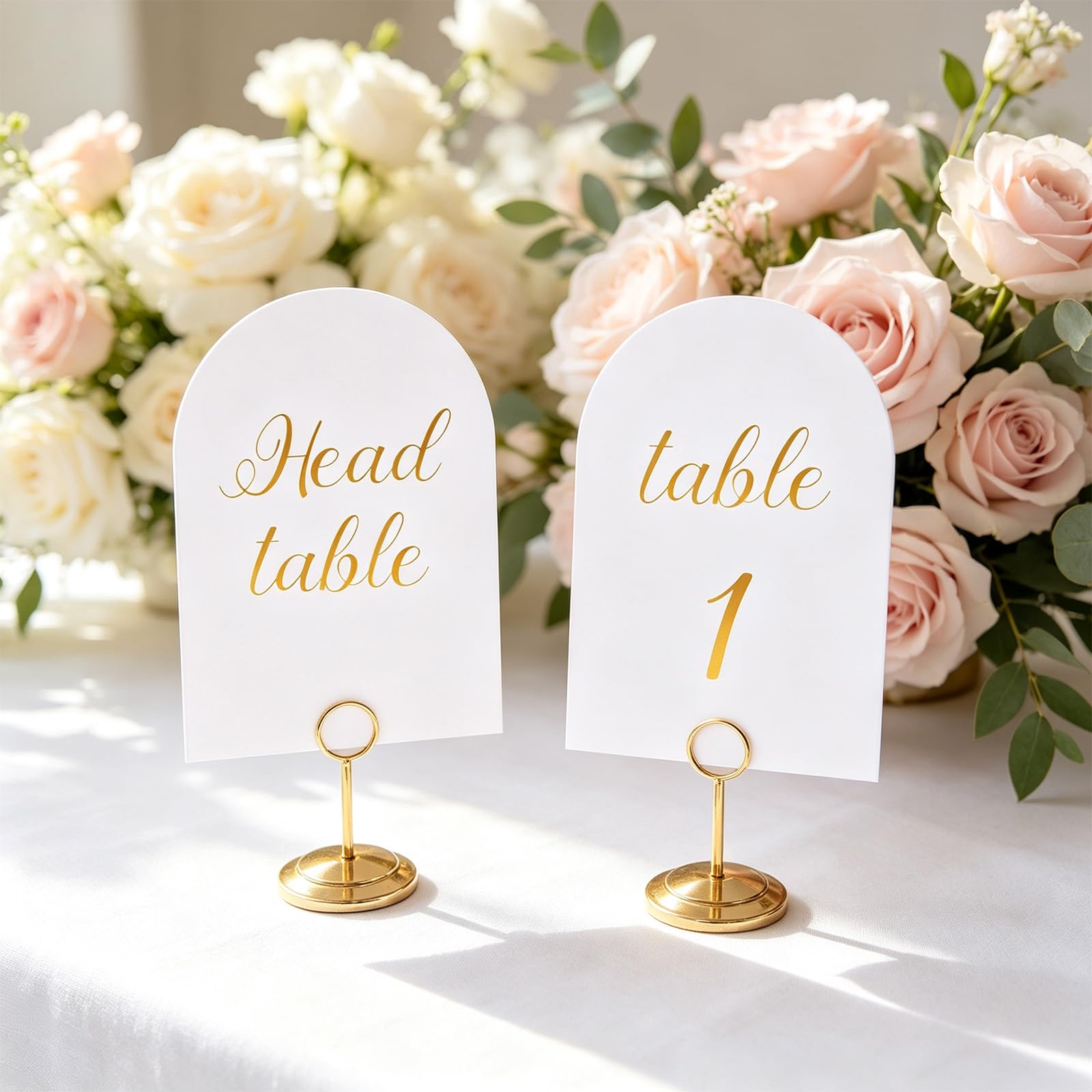 Wedding Table Numbers 1-20 with Head Table, Table Card for Party(No Holder)