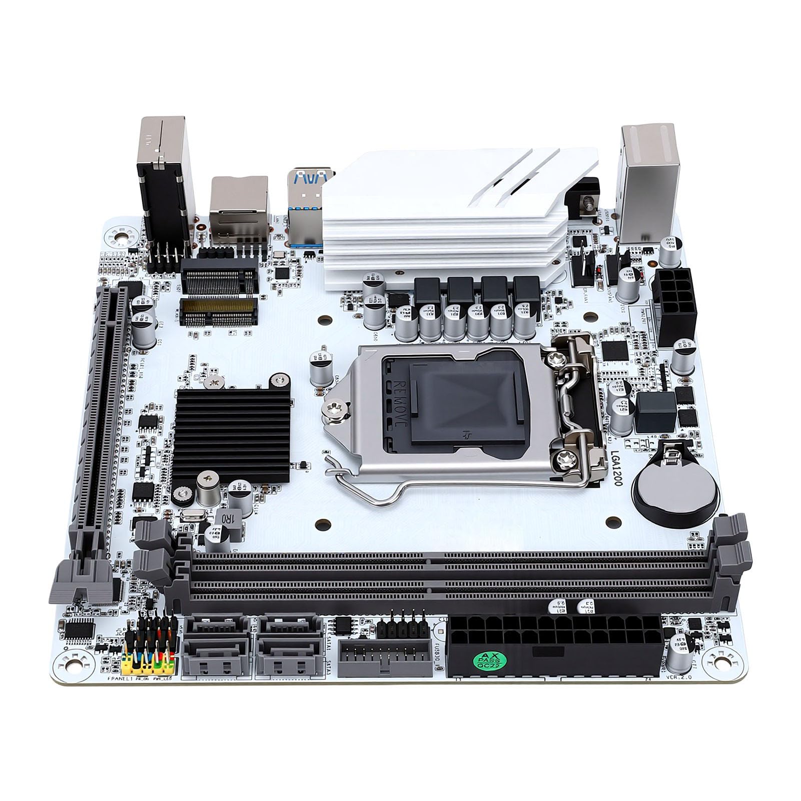 Cuifati Scheda Madre H510 ITX per LGA1200, DDR4 a Doppio Canale da 64 GB, M.2 NVMe PCIe 3.0 X4, con Porte VGA per PC Desktop