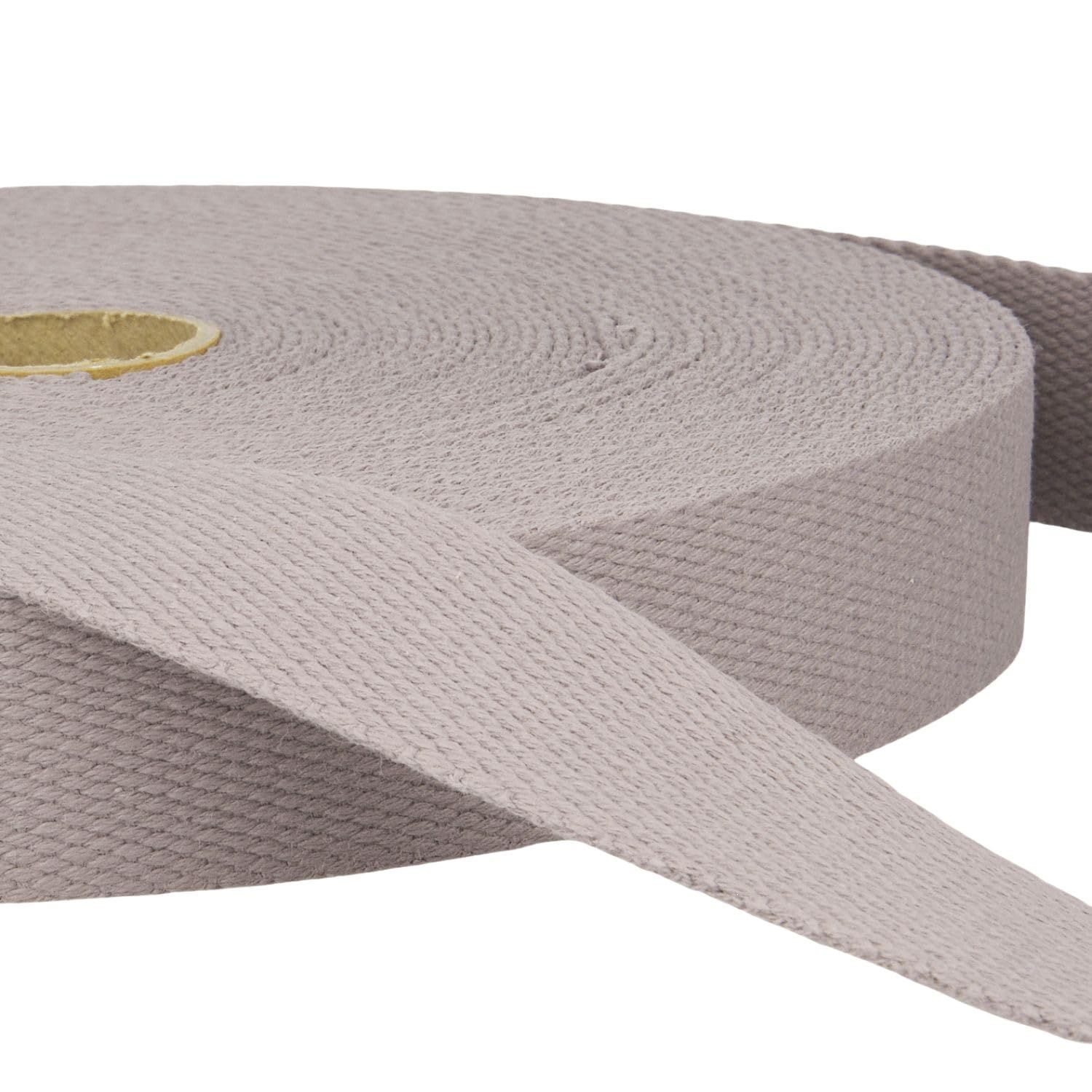 5 Metres Light Grey Heavy Duty Cotton Webbing, 25mm Wide Strong Thick Firm Strap, Machine Washable 30ยฐC, Perfect for Bag Handles, Tote Straps, Belts, Pet Leads, Repairs & Crafts by Giddy Square โ image 1