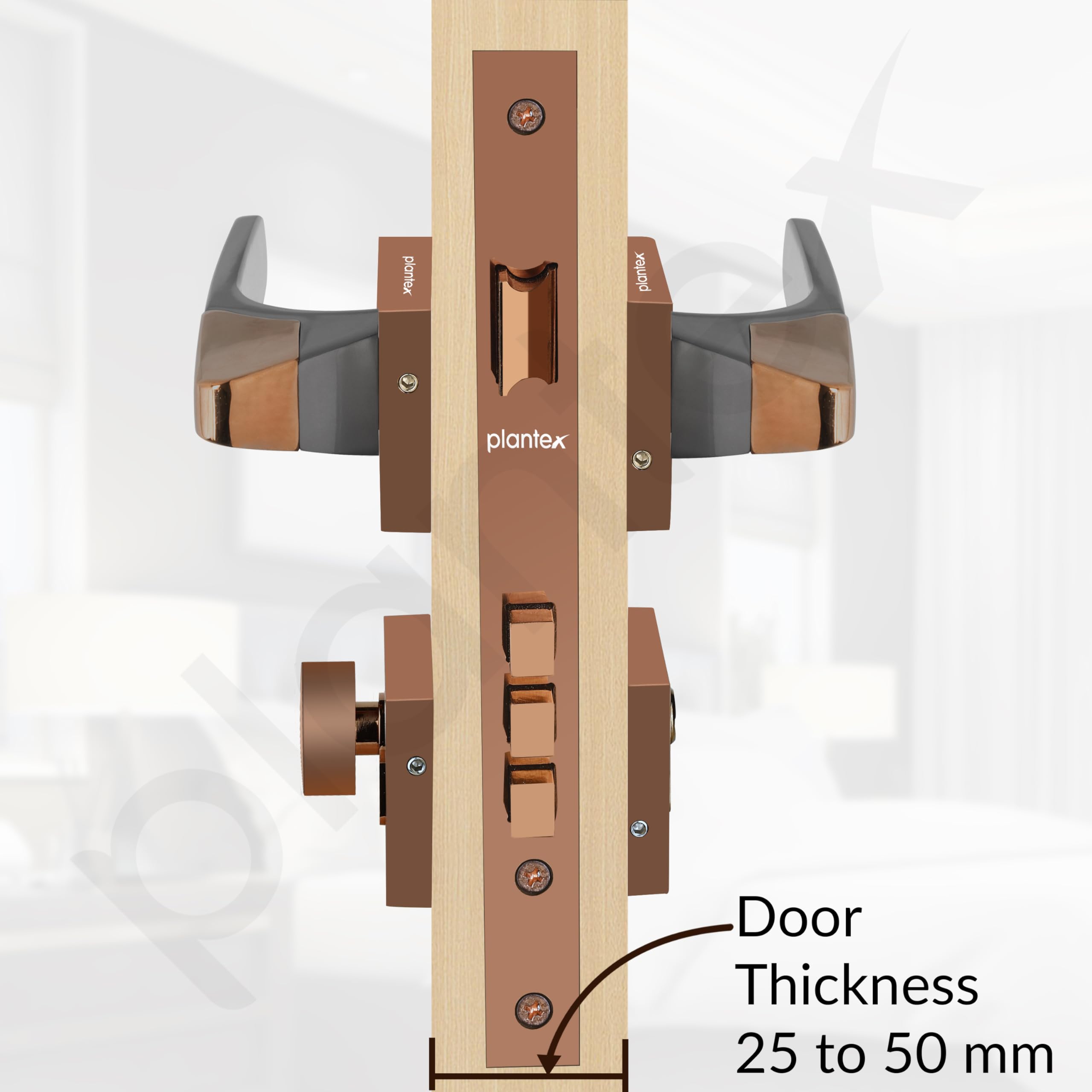 Plantex Mortise Lock - Secure & Stylish Door Lock -5