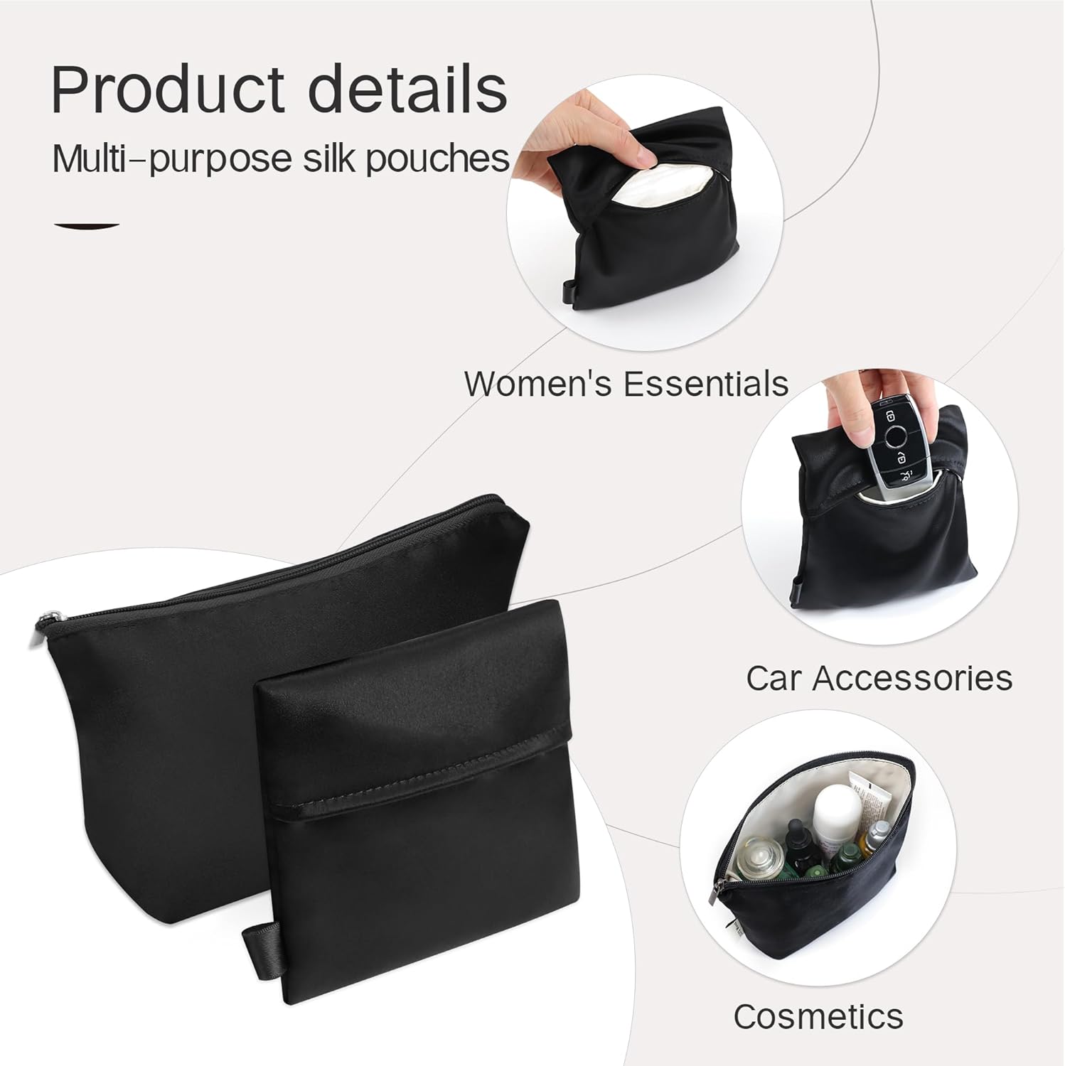 Fits for Speedy 30 Bag Insert, Premium Silk Purse Organizer Insert, Smooth Touch & Lightweight， Luxury Handbag Organizer with Gift Box Fits For LV(30,Black)