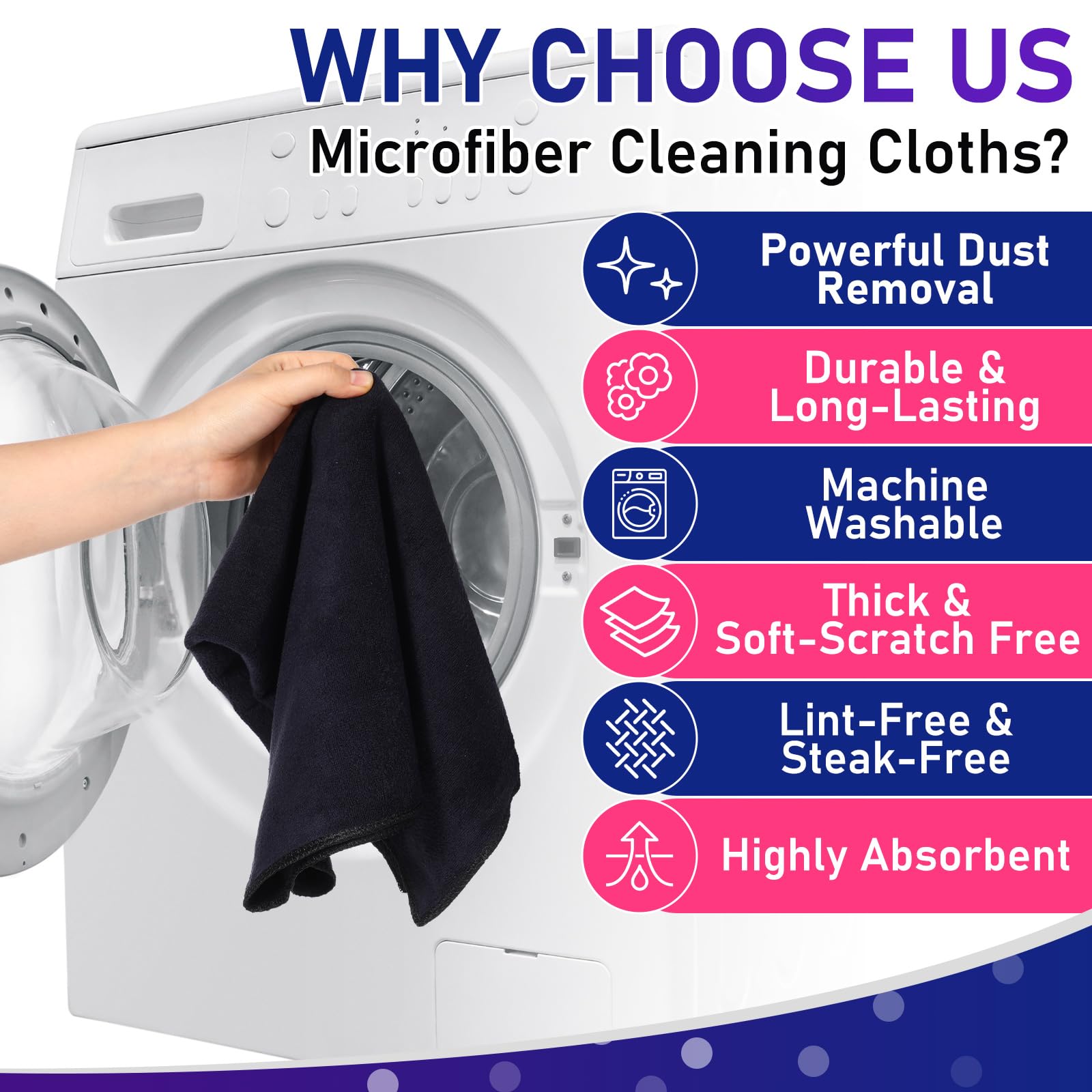 Hahafelt 12 paños de limpieza de microfibra extra grandes de 30 x 20 pulgadas, lavables, reutilizables, toallas de microfibra absorbentes para trapos de cocina, paños de limpieza de casa para baño