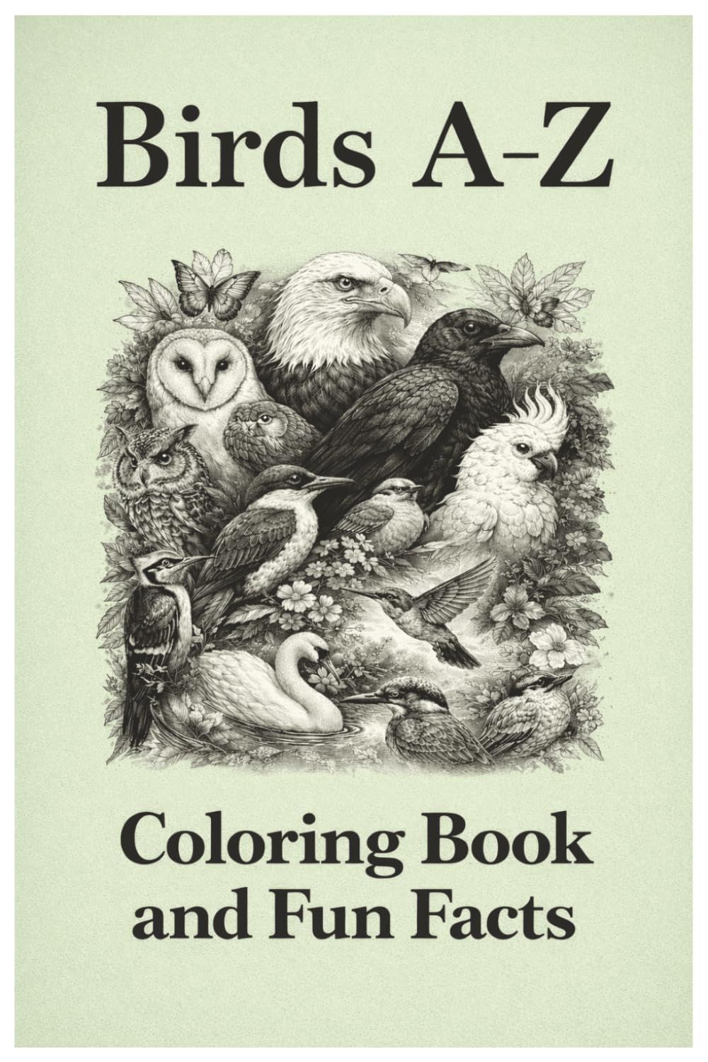 Birds A-Z Coloring Book and Fun Facts