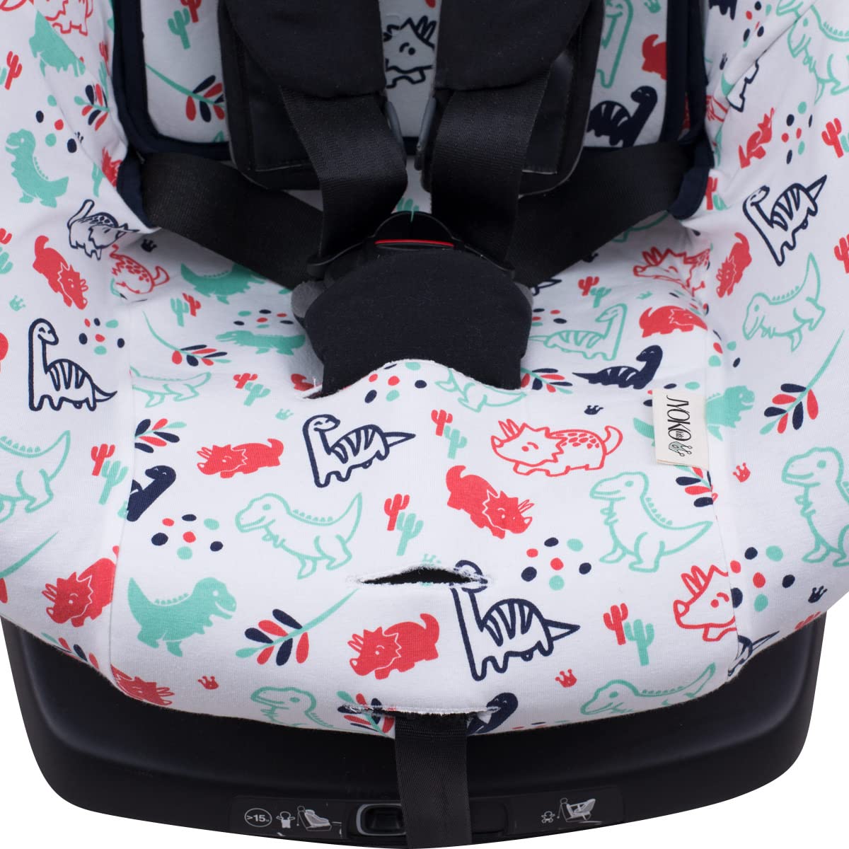 JYOKO Kids Housse pour siège Auto bébé en Coton Compatible avec Bébé Confort AxissFix (Dino Party)