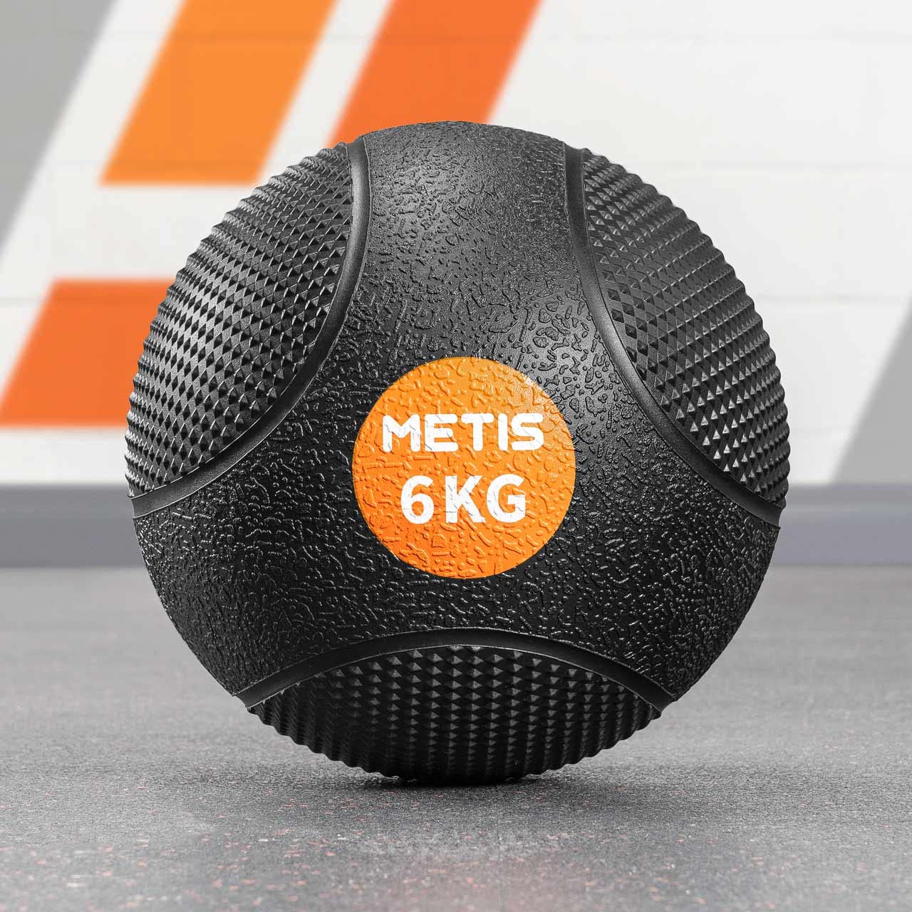 METIS Piłki lekarskie – od 1 kg do 10 kg | kulki do fitnessu domowego i siłowni – teksturowane wykończenie gumy o wysokiej przyczepności (6 kg)