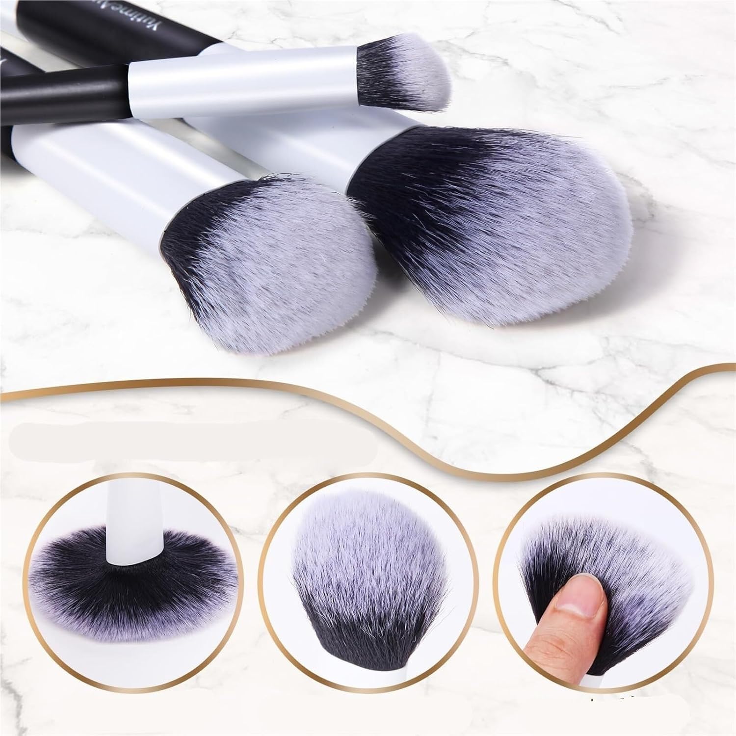 Make-up-Pinsel, Make-up-Pinsel-Set, 10-teilig, Hochwertiges Werkzeug for Bronzer, Kontur, Lidschatten Und Concealer Mit Zwei Enden
