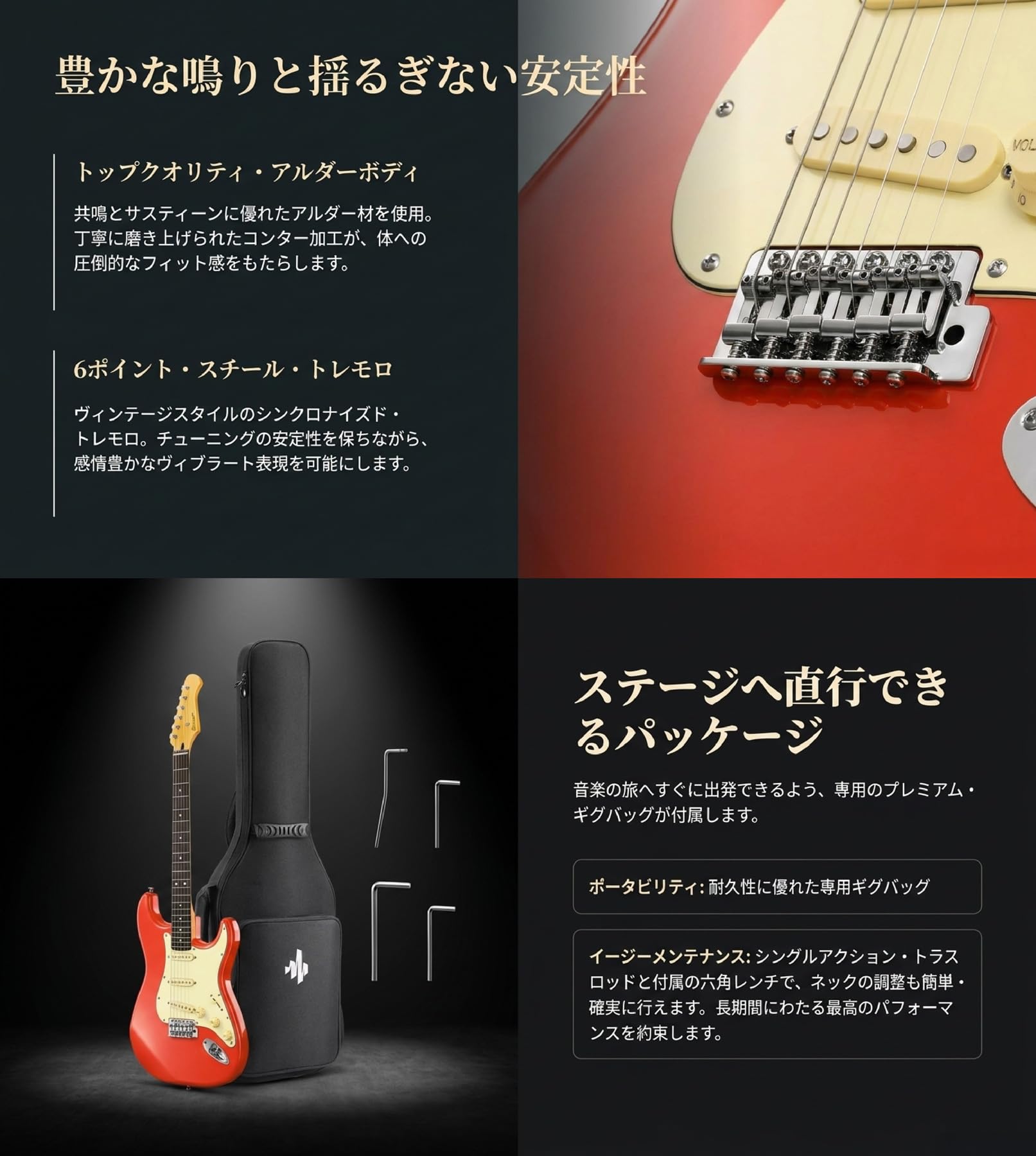 DONNER ストラトキャスタータイプ エレキギター サンバースト各部調整済み Amazon | Donner DST-600 サンバースト エレキギター ストラト