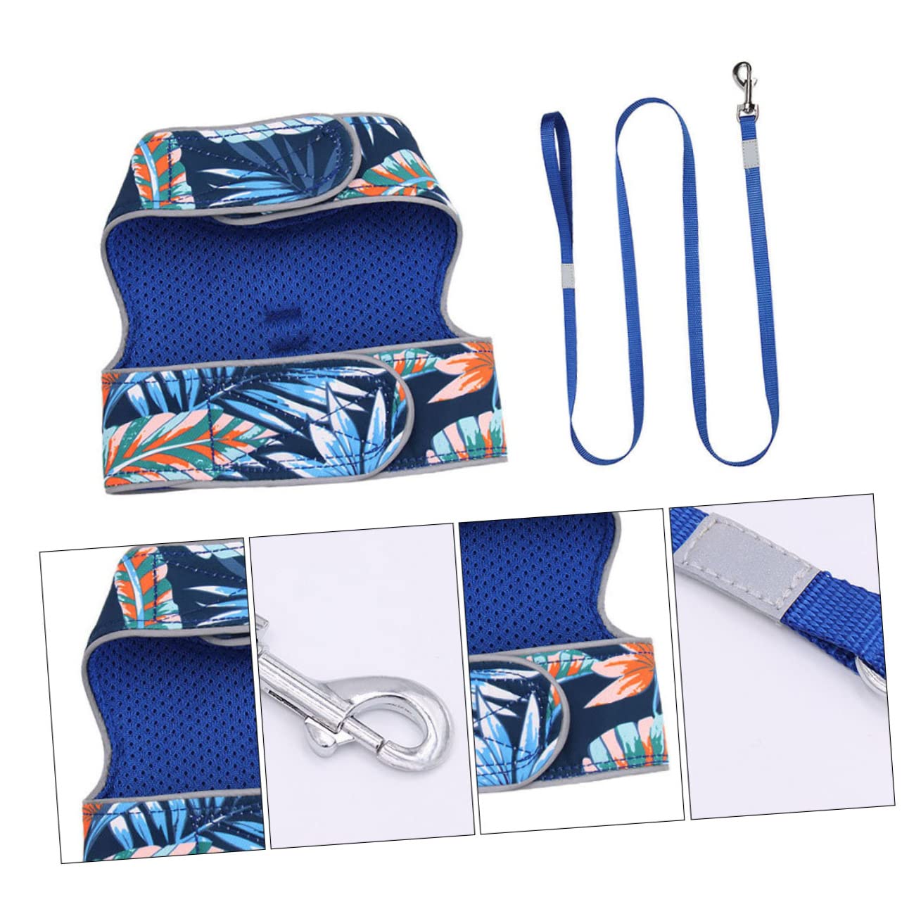 Happyyami 3 Set Guinzaglio Per Gatti Imbracatura Gilet Riflettente Guinzaglio Regolabile Per Cani Gilet Ad Alta Visibilità Collare Per Cani Regolabile Toracica Per