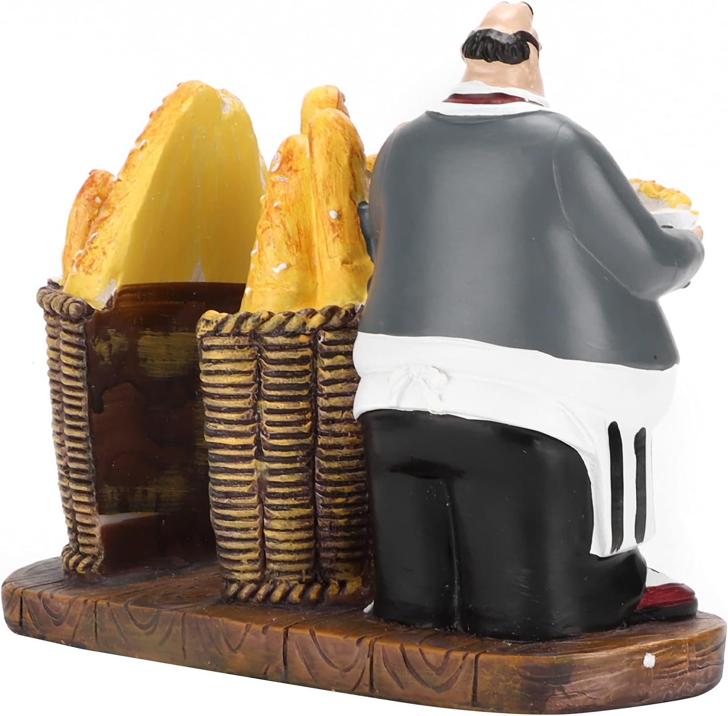 Alvinlite Napkin Holder for Table, Fat Cute Chef Napkin Holder for Kitchen Decor and Accessories, Italian Beverage Holder Tissue Dispenser 6.9 x 3.3 x 5.6in