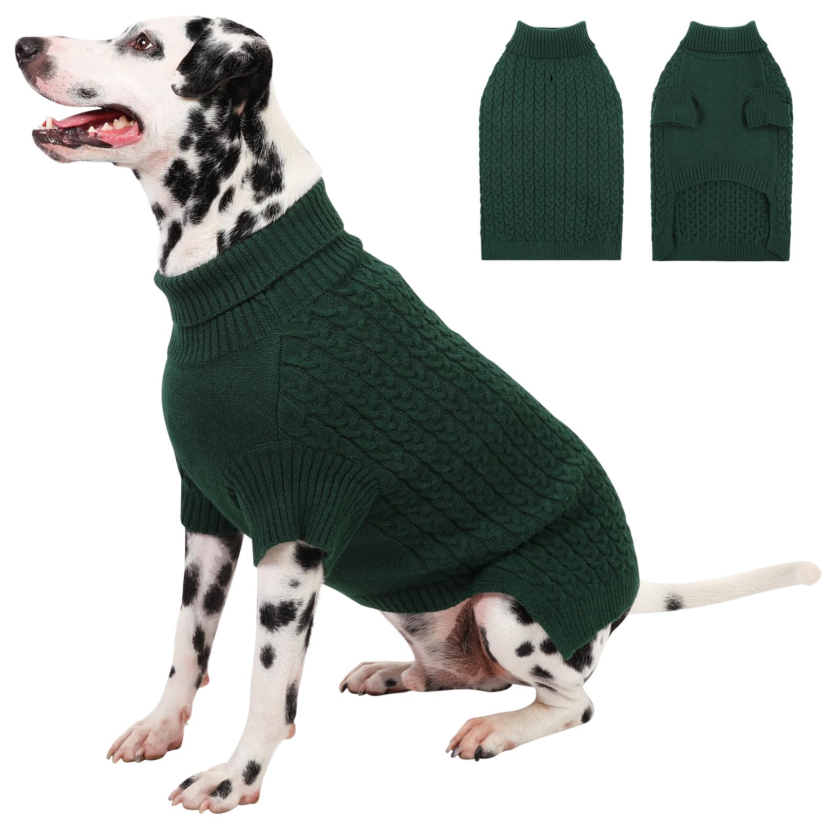 CITÉTOILE Jersey para Perros, Jersey de Punto para Perros pequeños, Medianos y Grandes, Jersey de Punto Lavable con Cuello Alto, Abrigo para Perros, Abrigo de Invierno cómodo y Suave