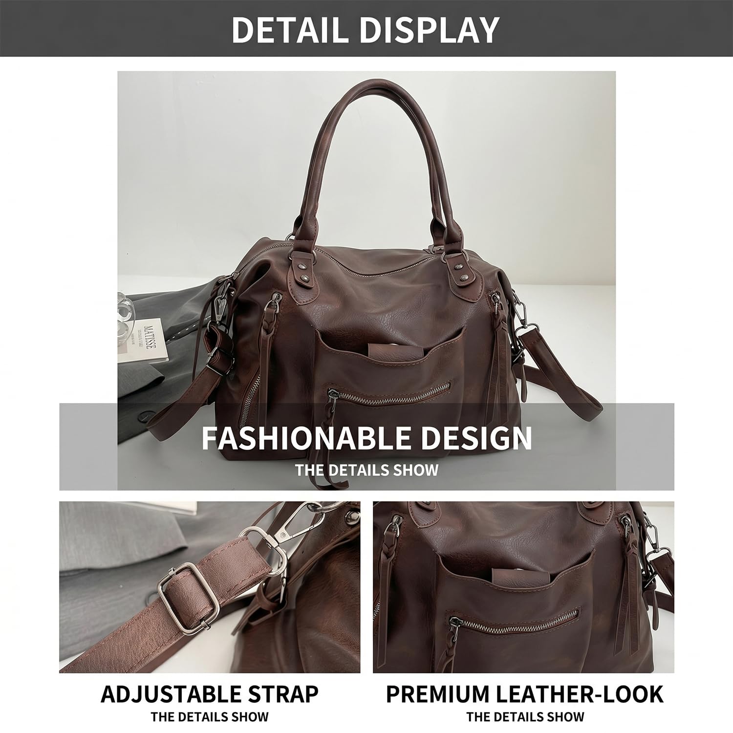 Damen Hobo Taschen Schultertasche Shopper Handtasche Damenhandtasche Frauen Henkeltasche aus PU-Leder Tasche Damentasche Umhängetasche für Mutter