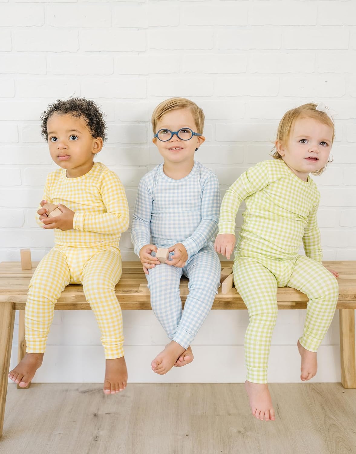 moimoln Baby Toddler Pajama Set Snug-Fit Cotton Modal Sleepwear, Leopard, Check & Solid Mix (6M-8Y, 1/2 Pack) - Image 6