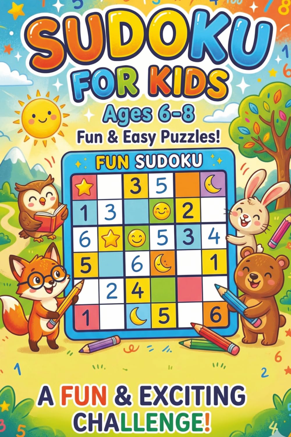 Sudoku for Kids - Ages 6-8 - Fun and Easy Puzzles! A Fun & Exciting Challenge!: Easy Sudoku Puzzles for Kids Ages 6–8 | Beginner Logic Games, Brain Boosting Activities, and Screen-Free Fun