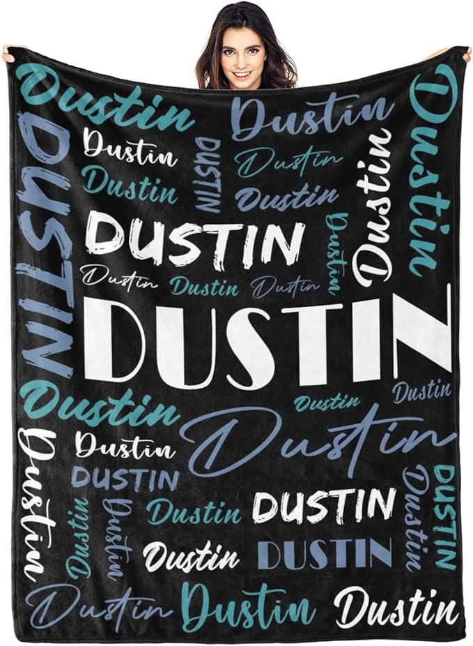 Personalized Blankets for Kids with Names Customized Blankets with Name for Adult Custom Blanket Gift for Birthday Christmas Valentines Day Gift
