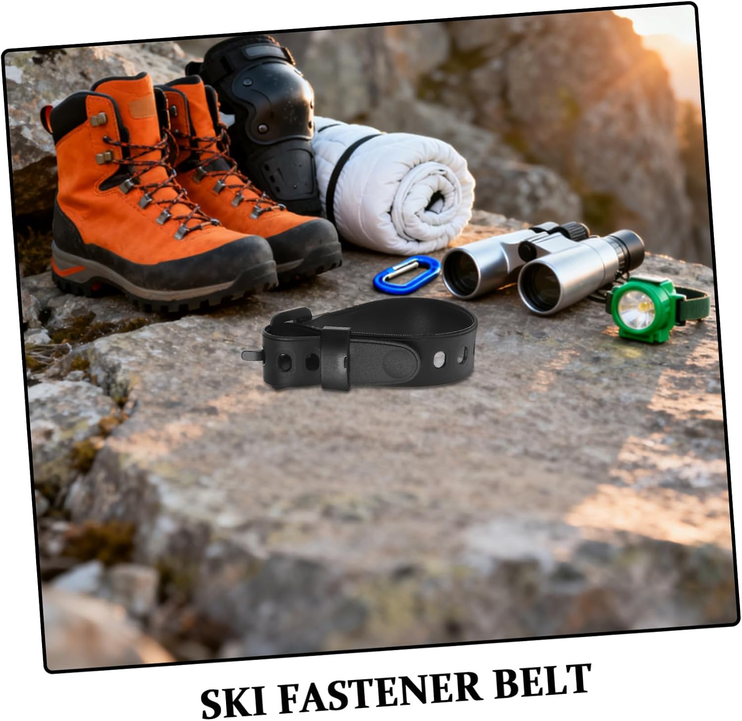 4pcs Adjustable Snowshoe Binder Straps with Quick Release Buckle, Sturdy TPU Material, 12.6in Length, for Snowboarding and Skiing, Secure Fit for Women and Beginners