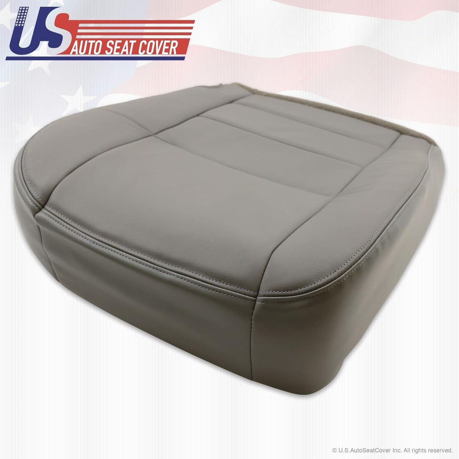 2003-2007 for for Ford F250 F350 Lariat Crew Driver Side Bottom Leather Seat Cover Gray