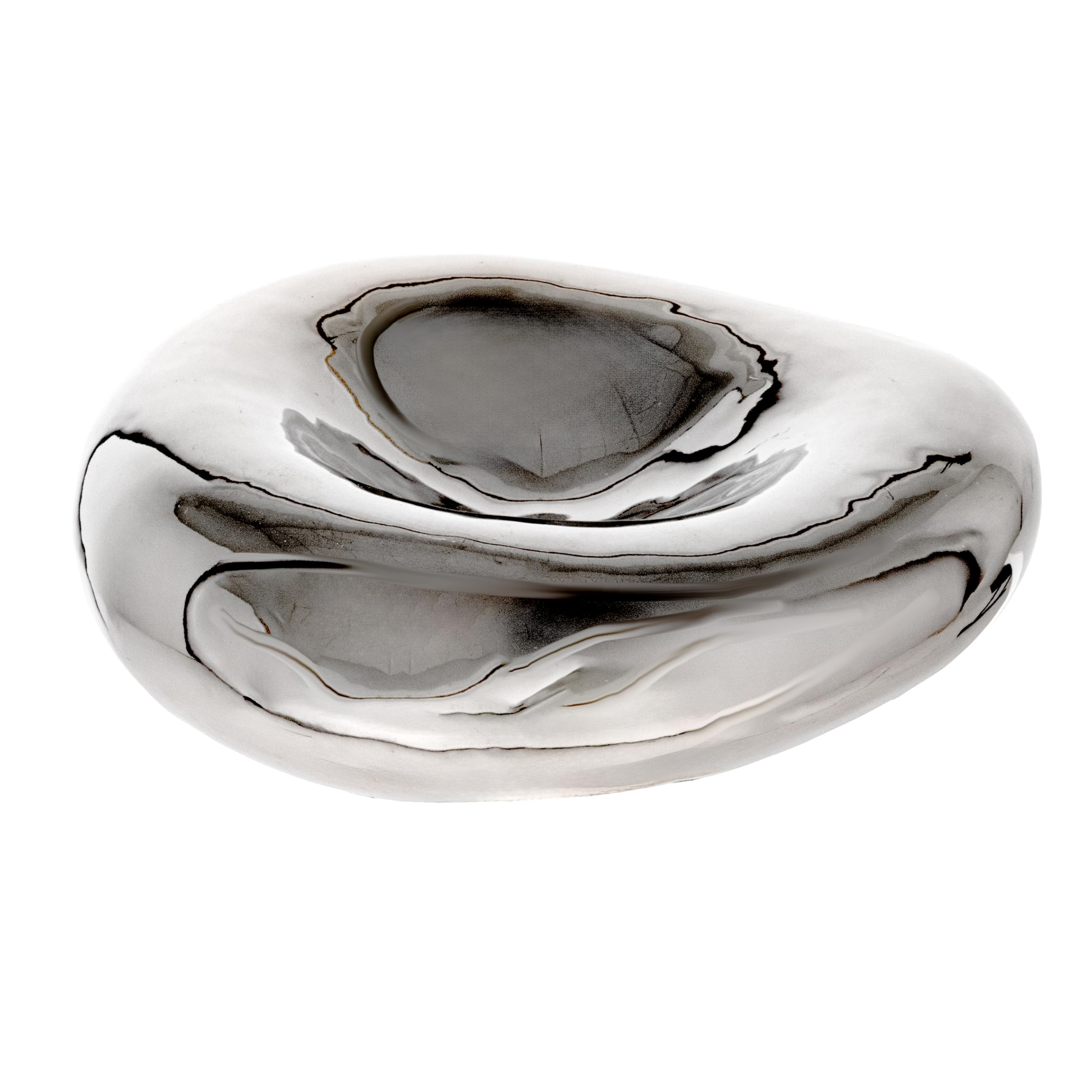 Bloomingville Decorative Stoneware Bowl, Chrome Glaze-image-32