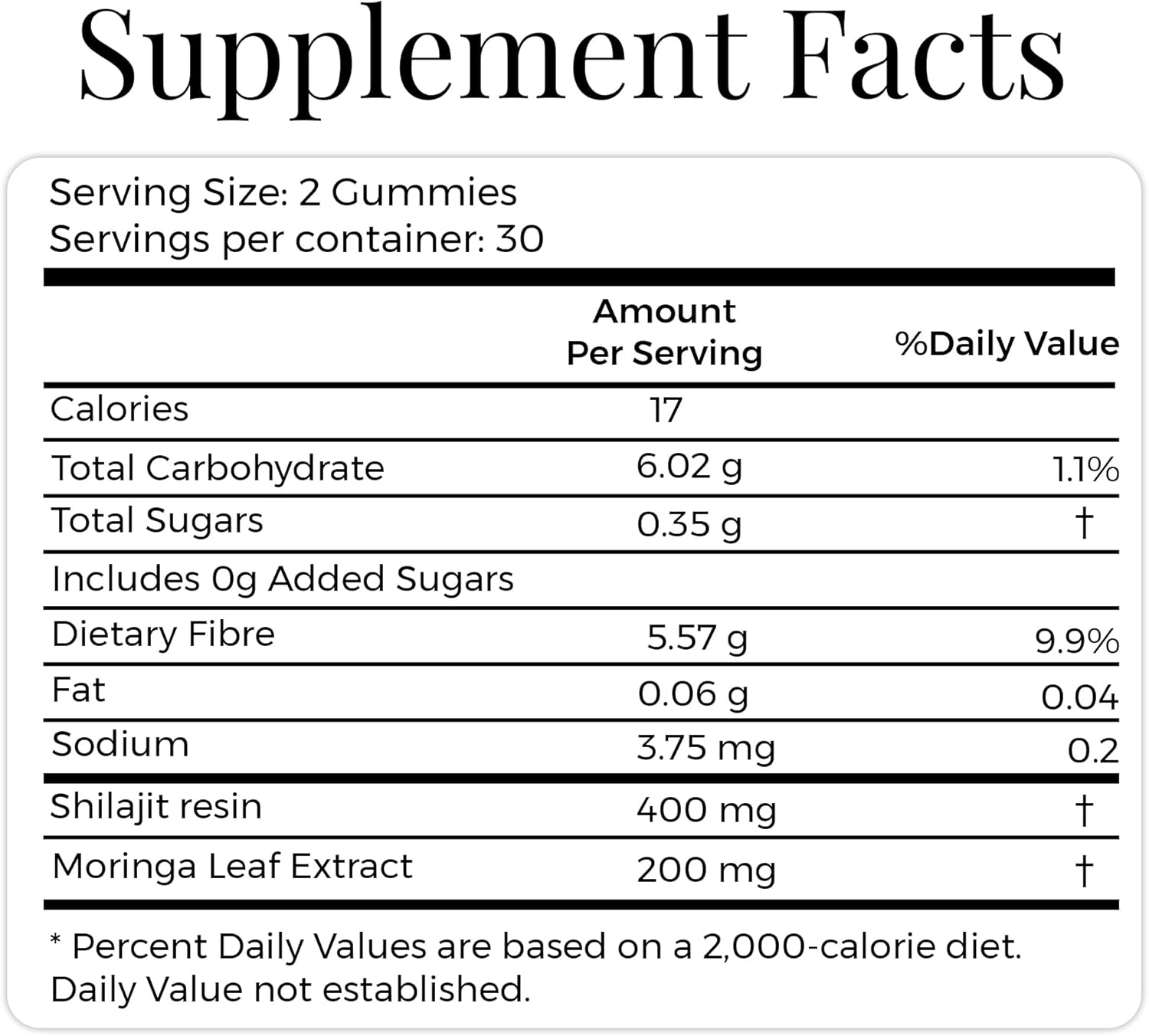 Shilajit and Moringa Gummies Elderberry Flavor – Boost Energy, Focus & Vitality – 75% Fulvic Acid – 100% Vegan, Gluten-Free, No Added Sugar – 60 Gummies - Image 5