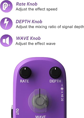 Vista 61 de AZOR Pedal ecualizador de ecualizador de 5 bandas para bajo eléctrico, aleación de aluminio True Bypass Eq bajo
