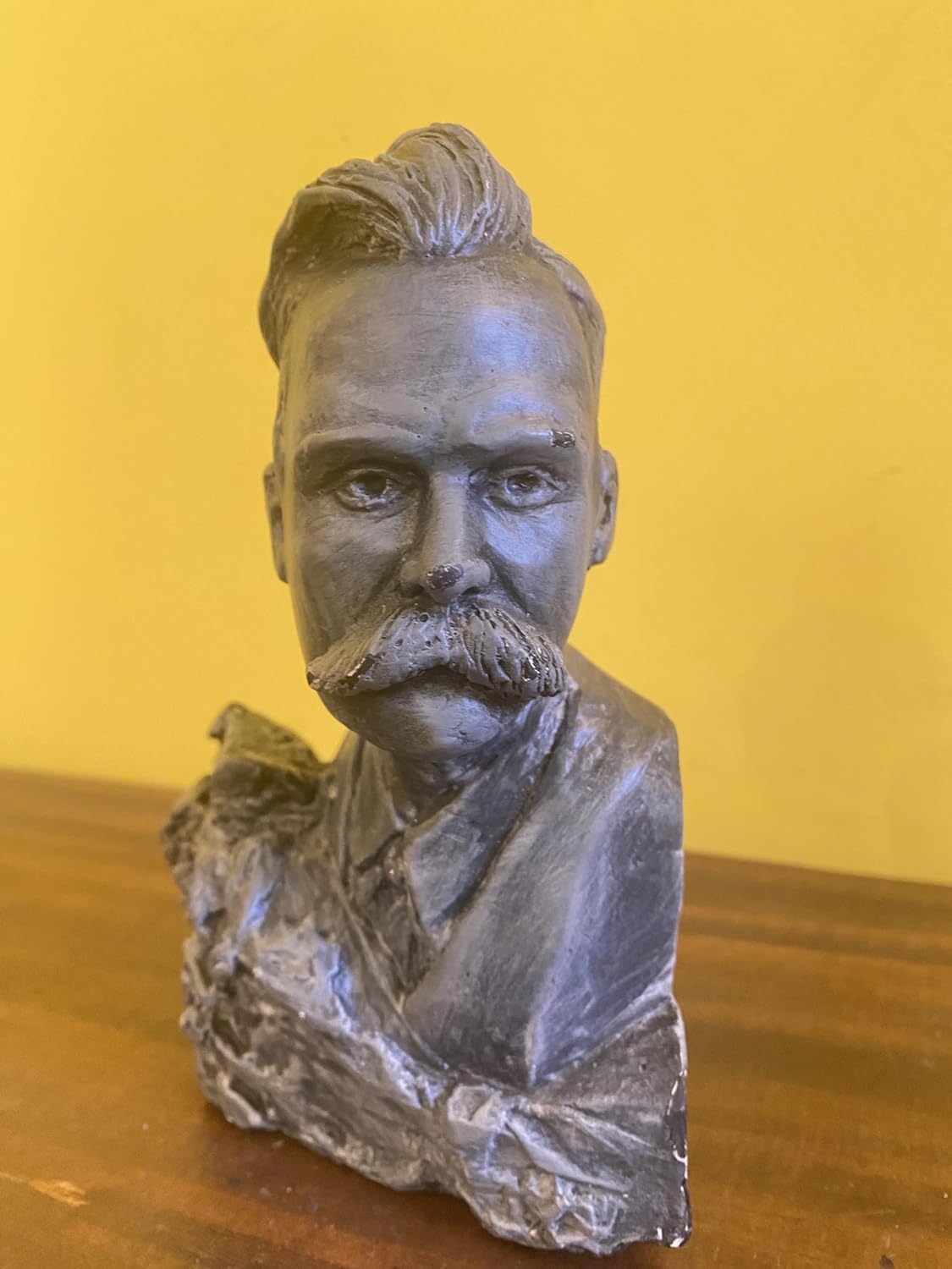 Handmade Friedrich Nietzsche Bust Sculpture, 7 Inches Tall, Artist Collection