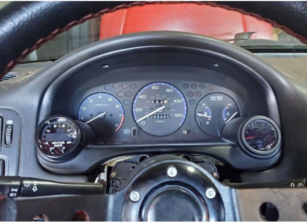 Dual Gauge Meter Cluster Bezel 52mm-60mm Black Rear Plastic BAP11557 BXGA-00201 HDGPMCB5F9HCB