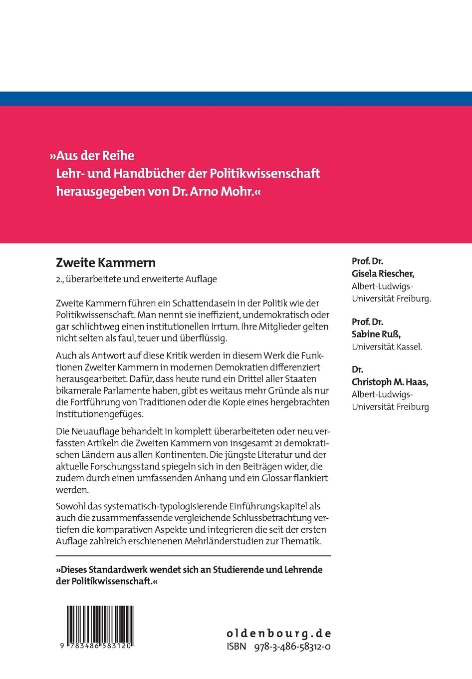 Zweite Kammern (Lehr- und Handbücher der Politikwissenschaft)