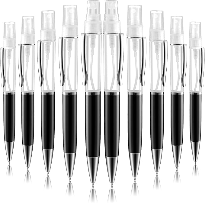10 Pieces Ballpoint Pens spray Refillable and Retractable