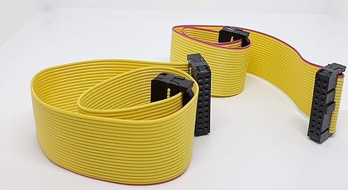 Miniatura 6 de Paquete de 5 unidades de 11.0 in, 20P 2x10, 0.100 in, 0,1 pulgadas, paso FC FF, 20 pines de 11 pulgadas de longitud, cable plano amarillo con