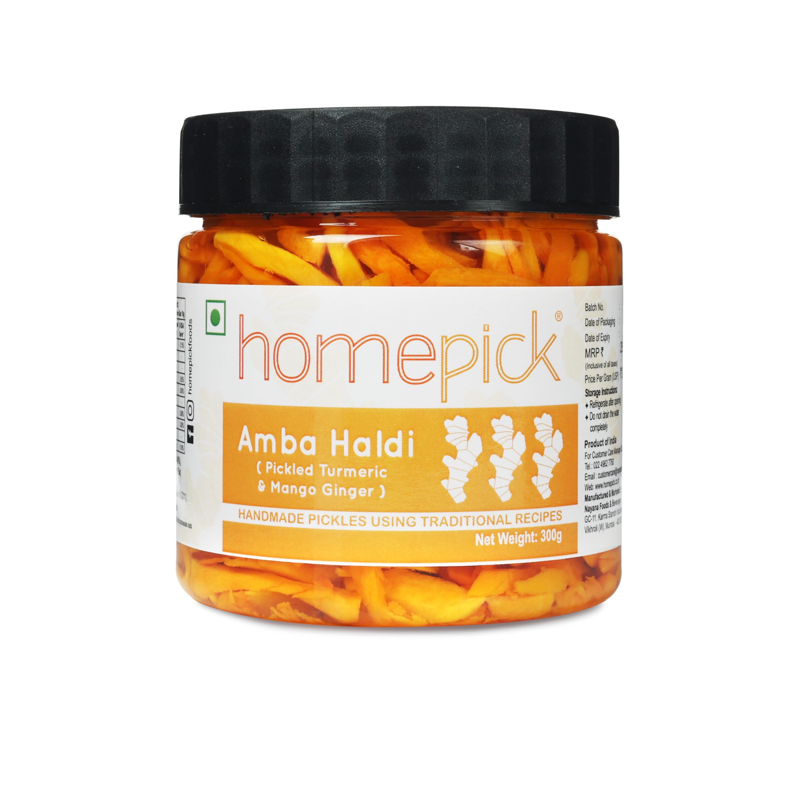 Homepick Amba Haldi 300g - Pickled Turmeric and Mango Ginger (B0BG8W5Y2X) Amazon Price History, Amazon Price Tracker