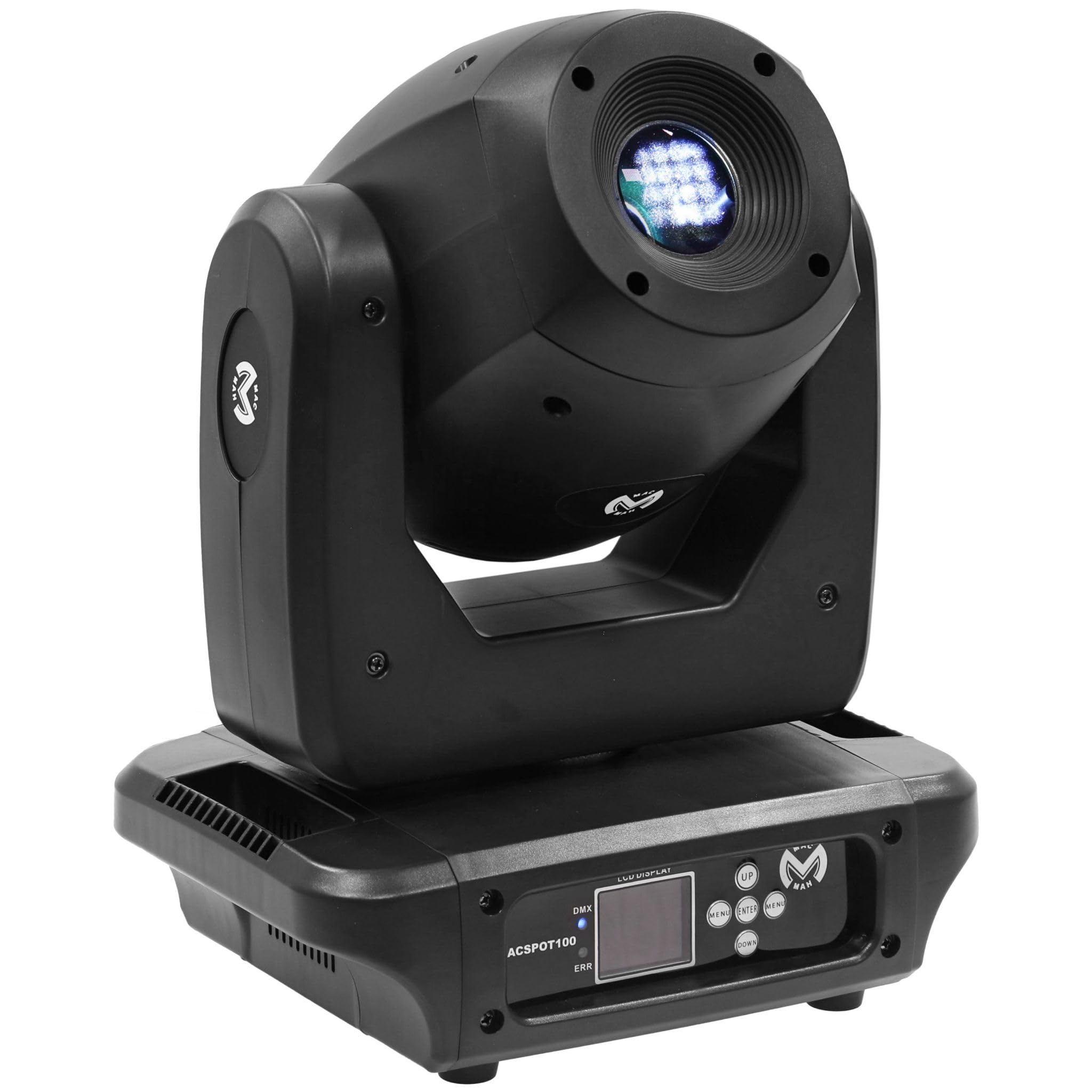 Mac Mah Spot 100 LED Moving Head 100 W Beam DMX con 2 ruote Gobo, prisma e messa a fuoco motorizzata per palcoscenico DJ Event