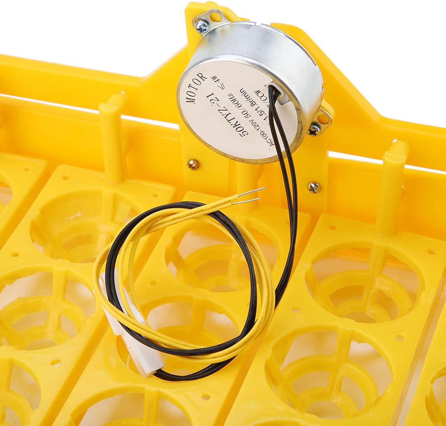 Wisecoco Automatic Egg Turner, 56 Eggs Mini Incubator Hatcher Egg Incubator Automatic Egg Turning Tray Tool with Motor for Hatching Chicken Duck Bird Quail Poultry