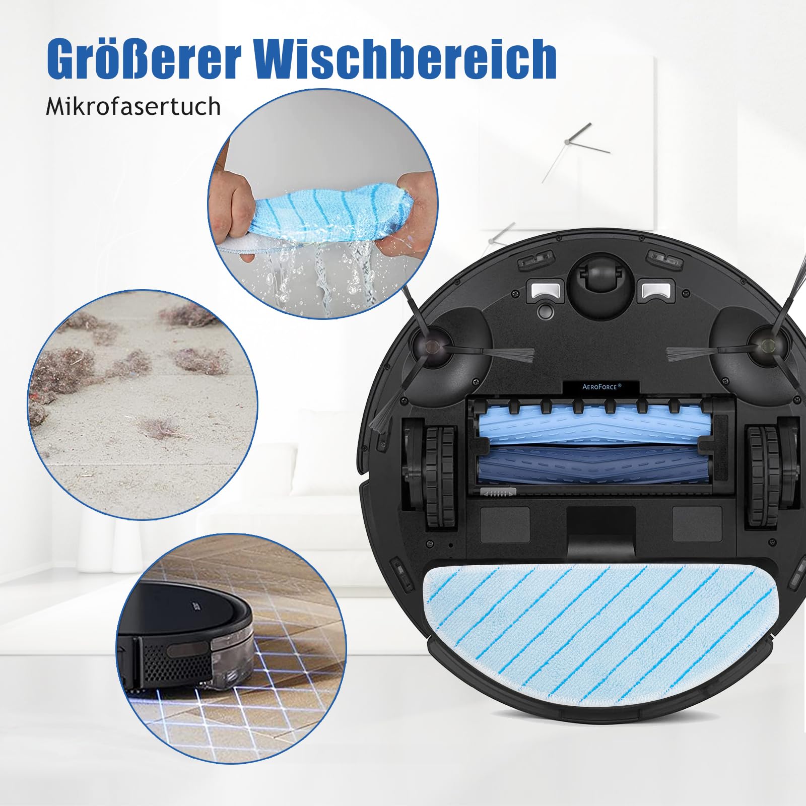 Zestaw 5 ściereczek do czyszczenia Ecovacs Deebot T9 Series T9 AIVI T9 PRO T9 MAX